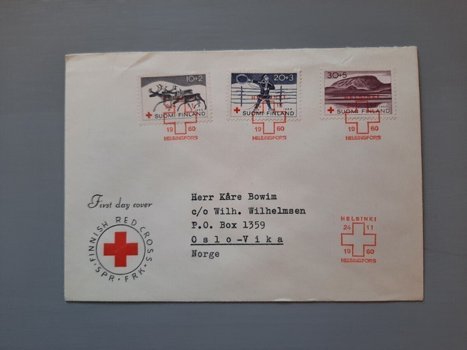 FDC Suomi 1960 PR Norjaan erikoisleima,
