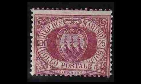 San Marino 7 o Vaakuna 25 C (1890)