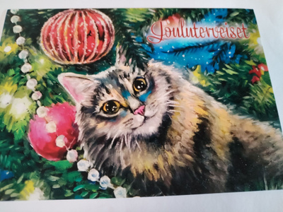Joulu kortti, kulkematon.