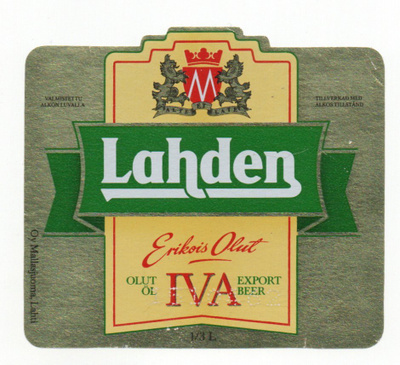 OY MALLASJUOMA LAHTI Erikois OLUT IVA