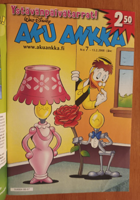 Aku Ankka 7/ 2008, ystävänpäivätarrat