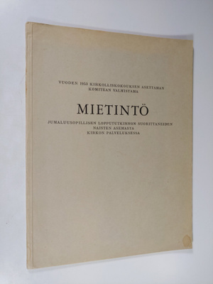 Vuoden 1953 kirkolliskokouksen asettaman komitean valmist...