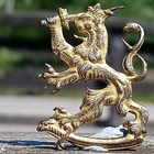 Sodanaikainen, Varhainen Leijona tunnus. Halkaisija - 32 mm. - pikkukuva 1