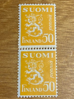 LEIJONAMALLI 50 PENNIÄ PARI 1930** (rullamerkki 076)