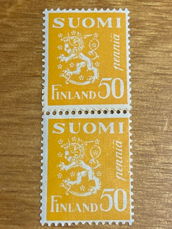 LEIJONAMALLI 50 PENNIÄ PARI 1930** (rullamerkki 076)