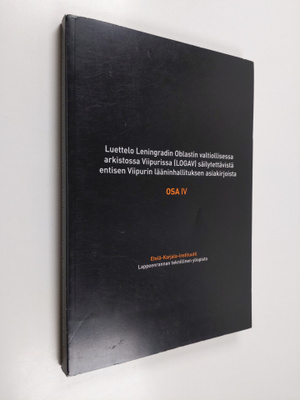 Luettelo Leningradin oblastin valtiollisessa arkistossa V...