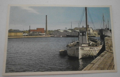Varberg, satamaa, väripk, p. 1946