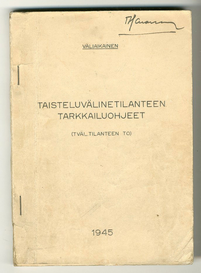 Taisteluvälinetilanteen tarkkailuohjeet (1945)