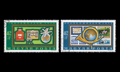 Unkari 2813-4 o Posti- ja postimerkkimuseon uudelleenavaus (