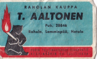Tampere. Rahola. Lamminpää. Hatola.  T. Aaltonen  .b476