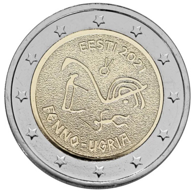 ** VIRO 2€ 2021 Fenno -Ugria pillerissä **
