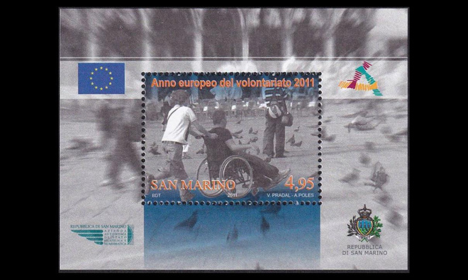 San Marino 2497BL55 ** Euroopan vapaaehtoistyön vuosi (2011