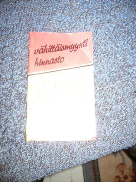 Alkon vähittäismyyntihinnasto 1.1.1989