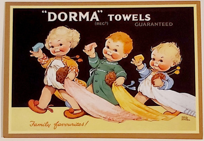 "DORMA" towels-Family favourites!-KULKEMATON  POSTIKORTTI