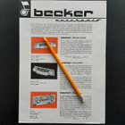 Becker Autoradio Esite + Hintaliite 1960 - pikkukuva 1
