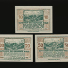 Itävalta Notgeld 10, 20, 50 Heller, Wald 1920 - pikkukuva 2