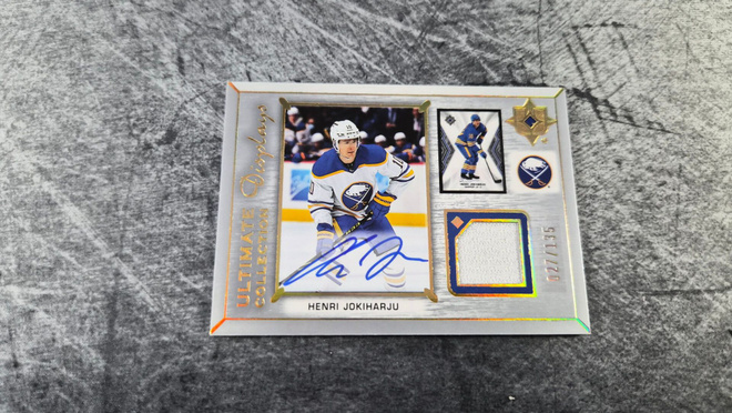 Henri Jokiharju 2021-22 Ultimate Displays Auto Jersey