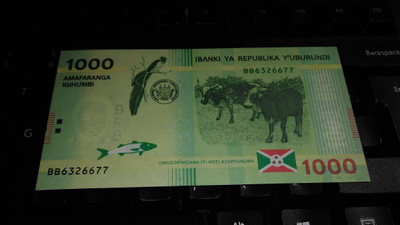 Burundi 1000 francs 2015 UNC