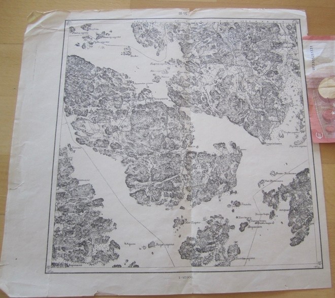 VANHA Venäjän Armejan Kartta Naantali ym. 1881