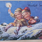 Kaksi lasta kuusenoksalla, Puolasta Suomeen 1937 - pikkukuva 1
