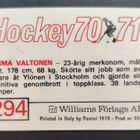 1970-71 Williams Hockey #294 Jorma Valtonen - pikkukuva 2
