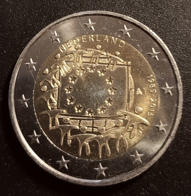 Hollanti 2 € 2015 juhlaraha Lippu, CIRC
