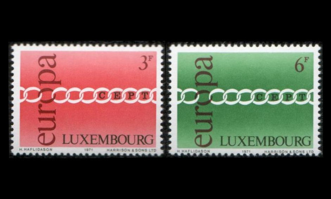 Luxemburg 824-5 ** Europa (1971)