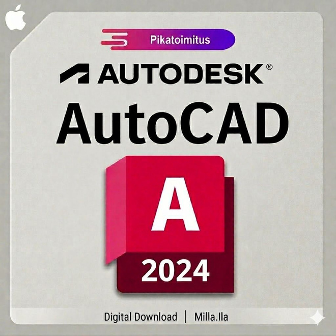 AutoCAD 2024 | macOS | 1 vuoden lisenssiavain