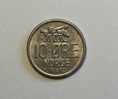 10 äyriä Norja, 1962