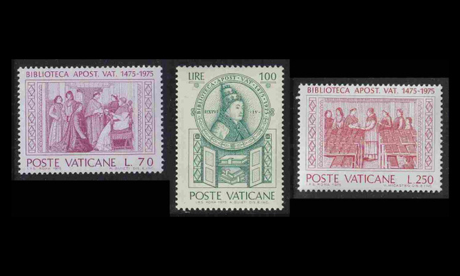Vatikaani 667-9 ** Kirjasto 500v (1975)