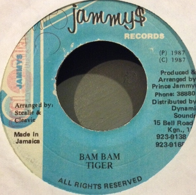 7” SINGLE Tiger - Bam Bam JAMMY’S Jamaica REGGAE Dancehall