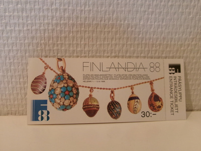 1988 Finlandia 88 Postimerkkinäyttely vihko postituore