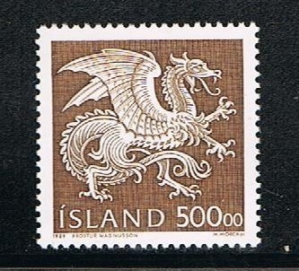 Islanti 1989 - Lohikäärme 500kr  ++