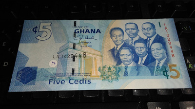 Ghana 5 Cedis 2007 P38 UNC