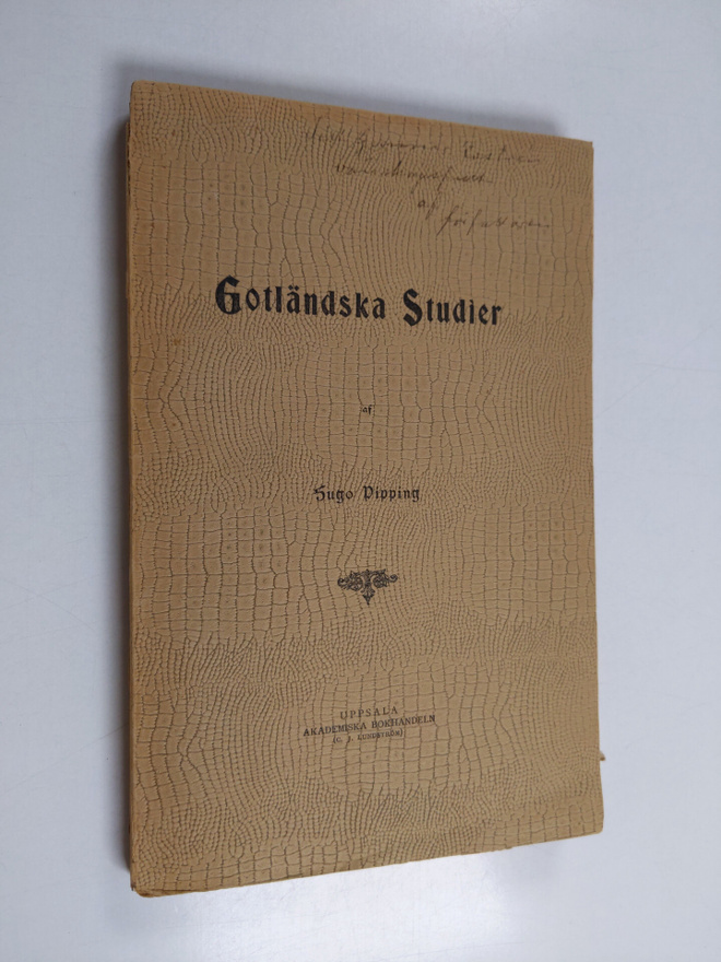 Hugo Pipping : Gotländska studier (tekijän omiste)