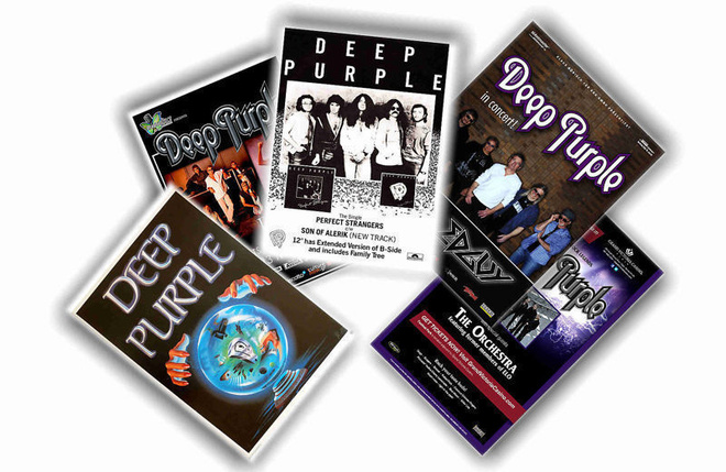 DEEP PURPLE -- julistesetti A4 x 5 (mm. UPEA lahja !!!) #1