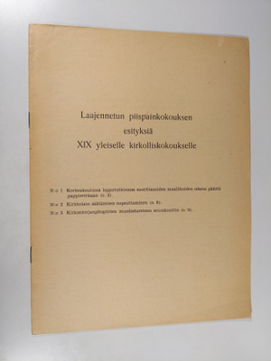 Laajennetun piispainkokouksen esityksiä XIX yleiselle kir...