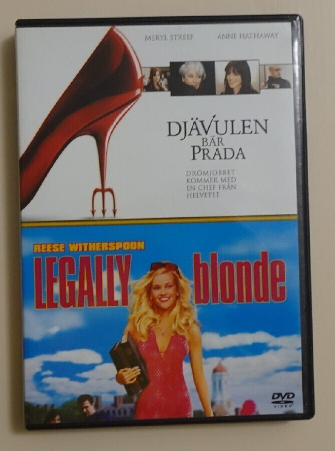 dvd, Paholainen pukeutuu Pradaan & Blondin kosto [komedia]