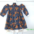 Kaunis nallekuvioinen vintage mekko koko n.98-100cm - pikkukuva 2