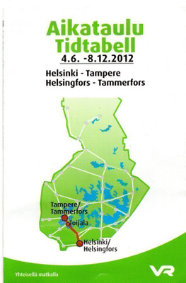 VR AIKATAULU 2012 (HELSINKI - TAMPERE)