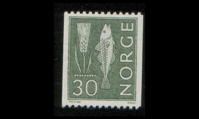 Norja 524xC ** Kala ja tähkä 30 öre (1964)