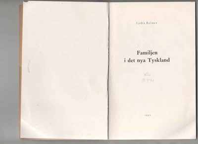 Reimer:Familjen i det nya Tyskland, Berlin1941[Tyska propaga
