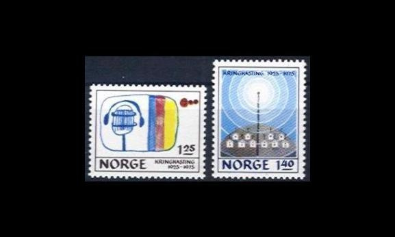 Norja 712-3 ** Norjan radio 50v (1975)