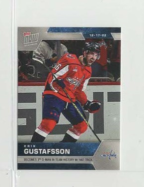Erik Gustafsson Washington 22-23 Topps Now Sticker #114