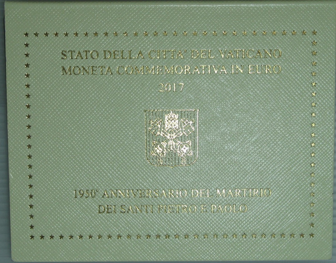 2017 Vatikaani 2 euro juhlaraha Pyhä Pietari & Pyhä Paavali