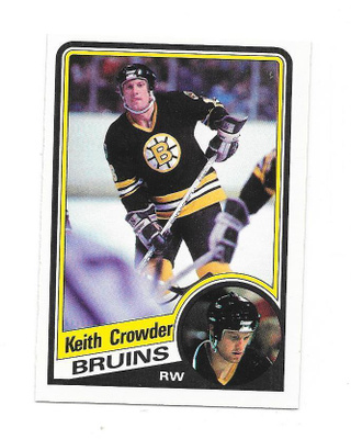 1984-85 OPC #2 Keith Crowder Boston Bruins Gooni