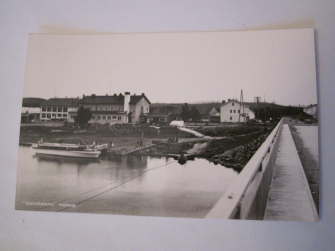 VANHA Postikortti Ivalo 1950-l Alkup.Mallikappale