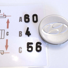 Hyundai vannekeskiöt – Kromi-hopea – 60mm (4kpl  - pikkukuva 5