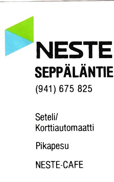 Seppäläntie  . NESTE,  s107