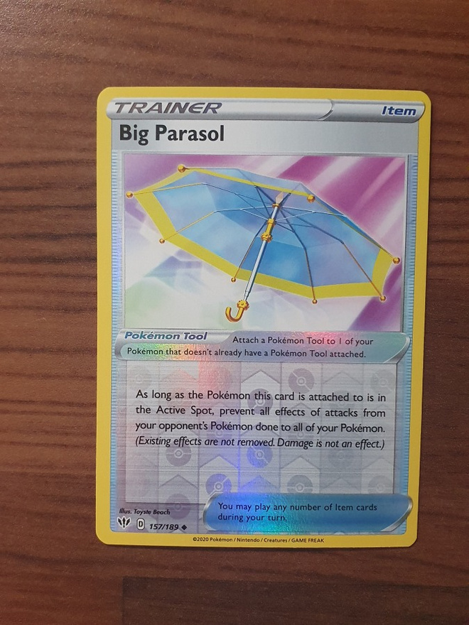 Pokemon Big Parasol 157/189 Reverse holo rare